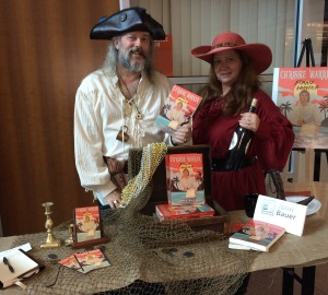 John and Tori – or Ol' Chumbucket and Mad Sally – at the Books on the Bayou event at the Terrebonne Parish Public Library in Houma.